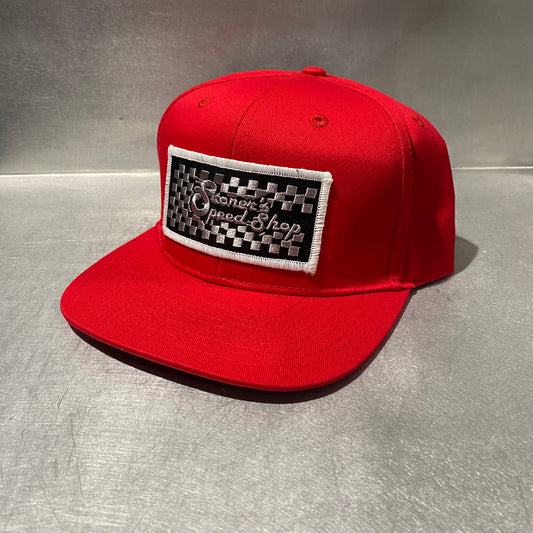 New Era 9FIFTY Red Snapback Checkered Patch