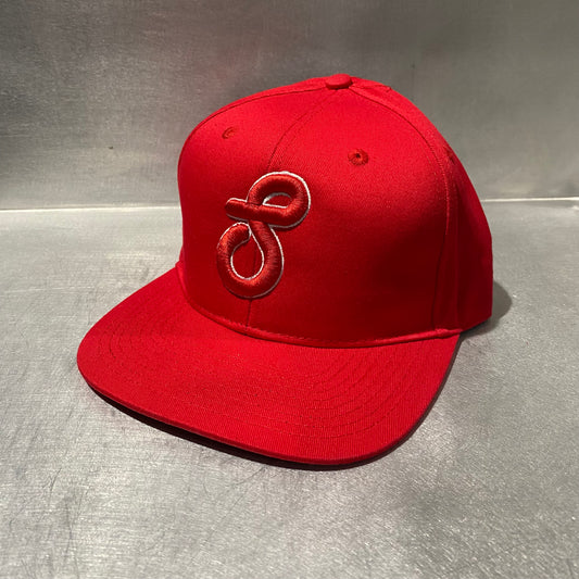 Red Snapback Puff “S” Logo