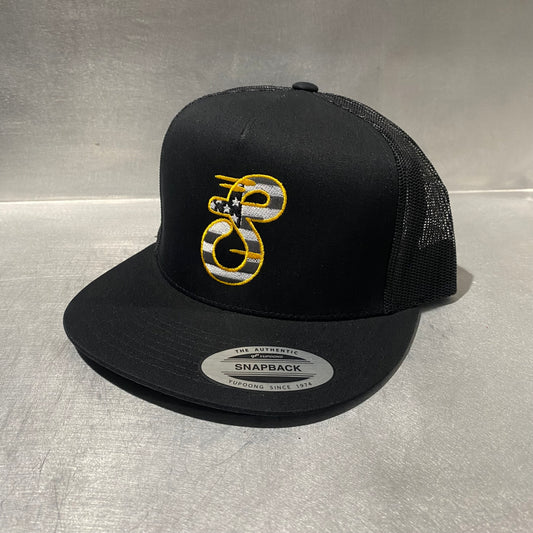 Yupoong Snapback Black & Gold “S” Flag Logo