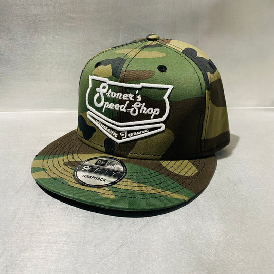 New Era 9FIFTY Camo Snapback Puff Shield Logo