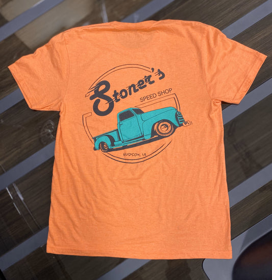 Stoner's Speed Shop Orange 50s truck tee